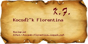 Kocsák Florentina névjegykártya